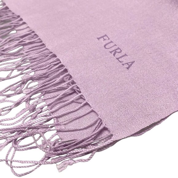 Auth FURLA - Light Purple Cashmere Silk Scarf - Picture 4 of 5